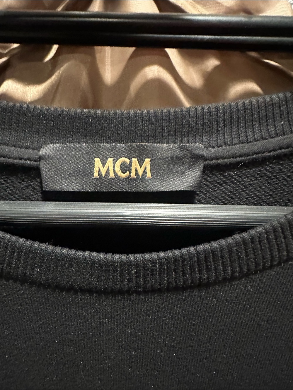 MCM Black Employee Sweatshirt with Gold Logo Motif - Picture 3 of 7